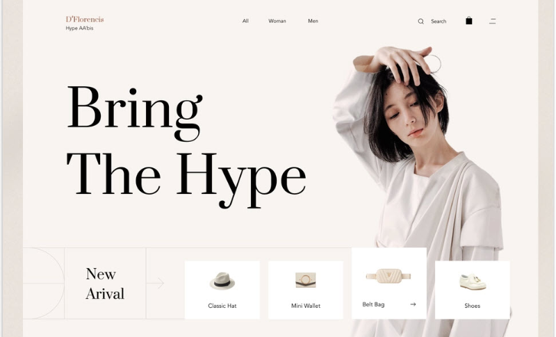 E-commerce products page example