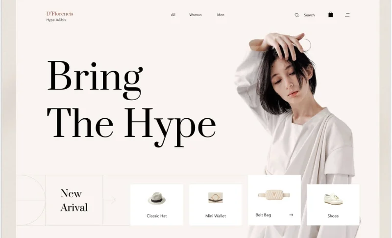 E-commerce products page example