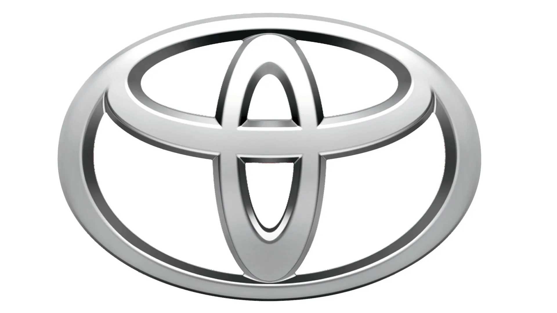 Toyota logo with overlapping dimensional forms