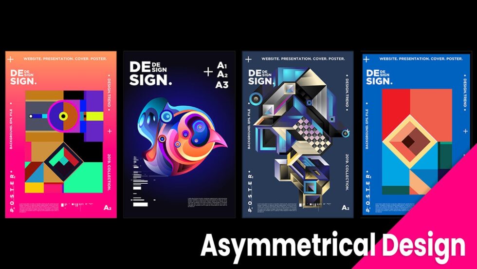 Asymmetrical modern creative webpage layout