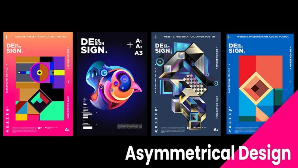 Asymmetrical modern creative webpage layout