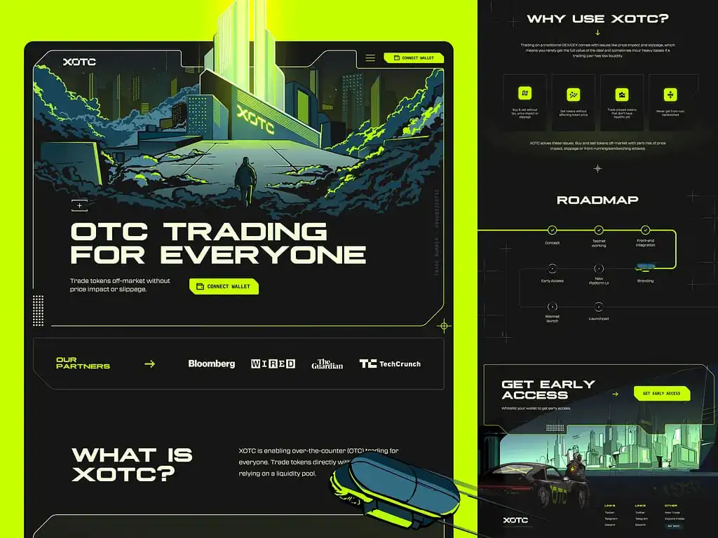 Futuristic neon sci fi UI