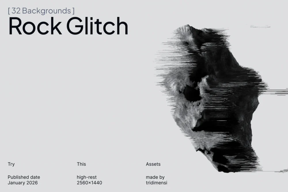 rock glitch 3d background