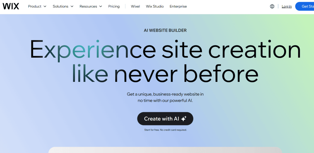 AI website Builder with Wix