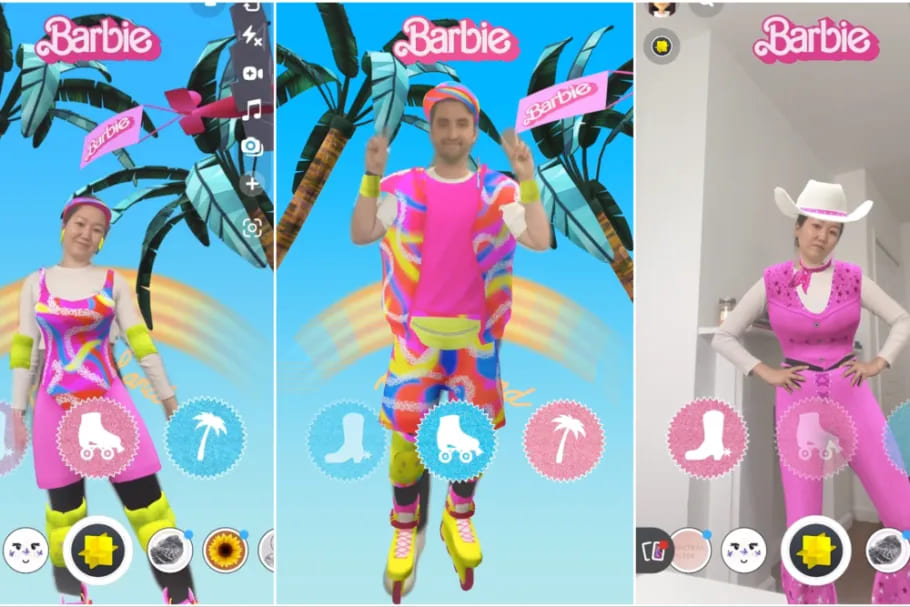 Barbie filter on Snapchat
