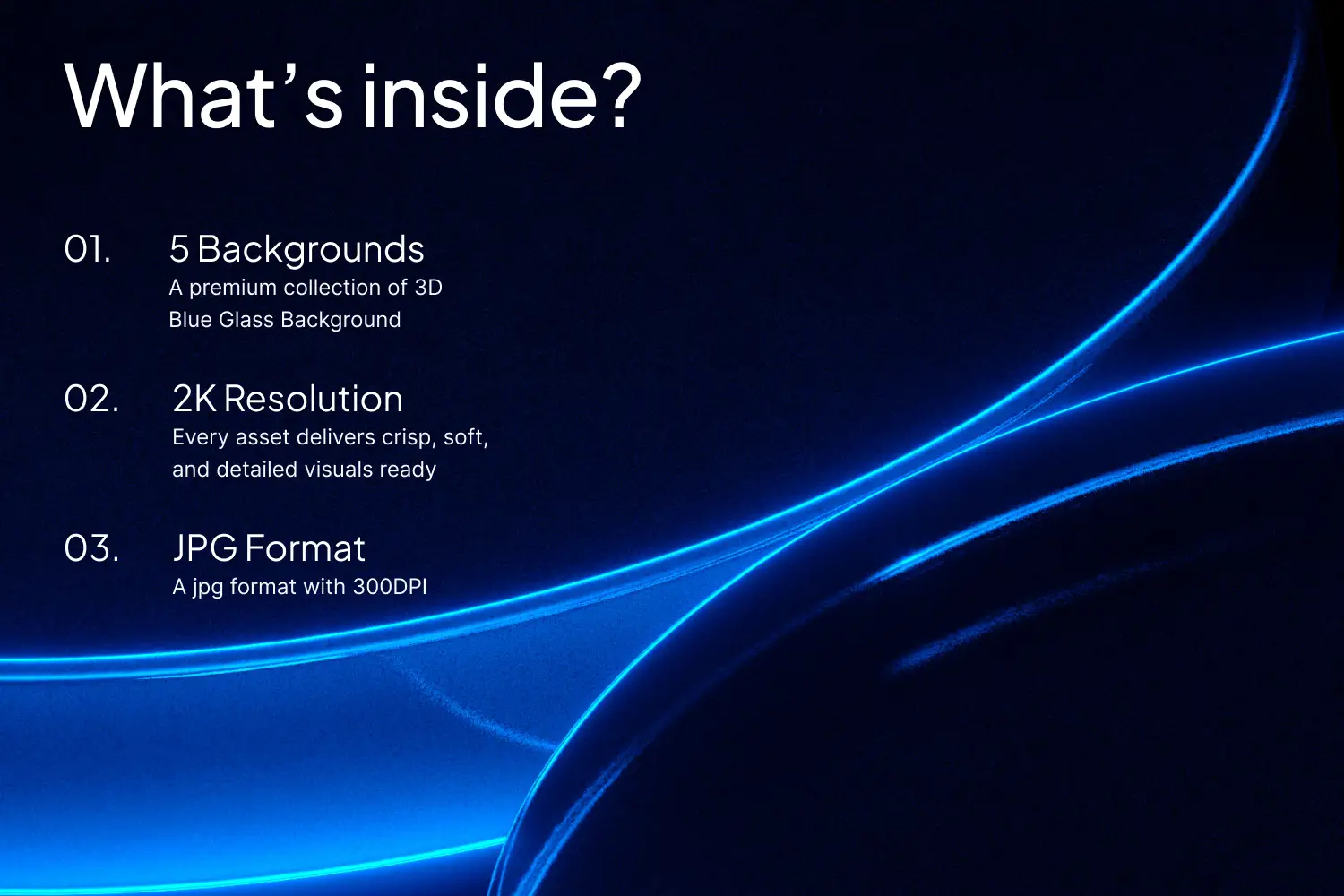 Collection of blue glass 3D backgrounds with smooth gradients and high resolution design assets