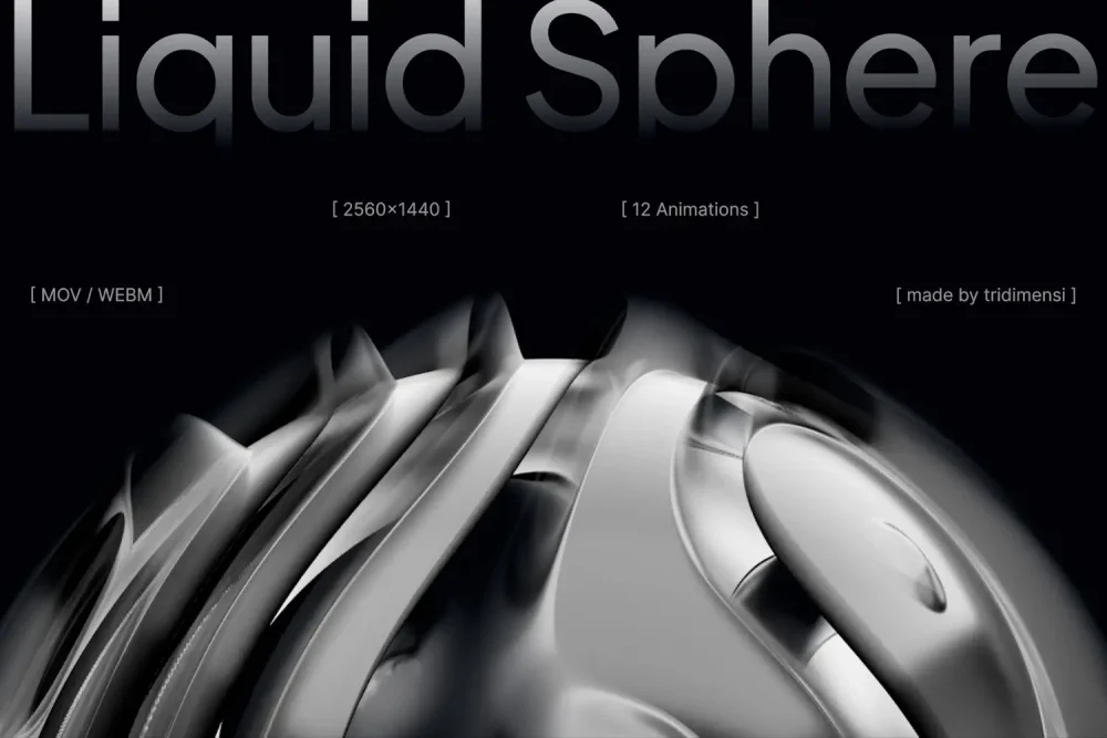 Abstract liquid sphere 3D animation used for futuristic digital interface and branding visuals