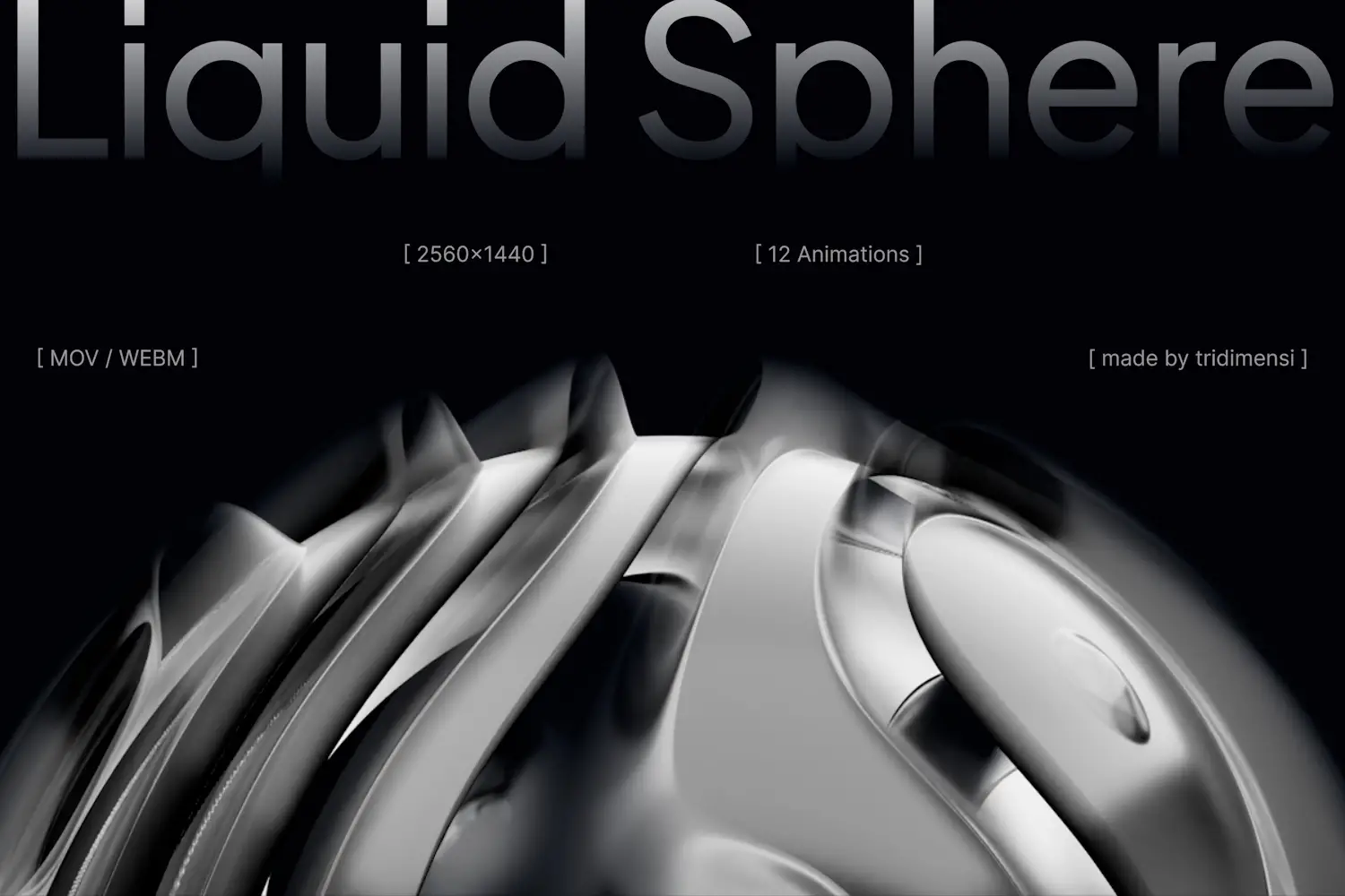 Abstract liquid sphere 3D animation used for futuristic digital interface and branding visuals