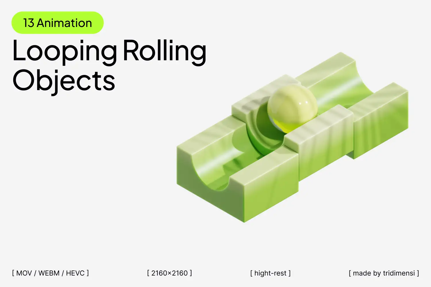rolling objects 3d animation