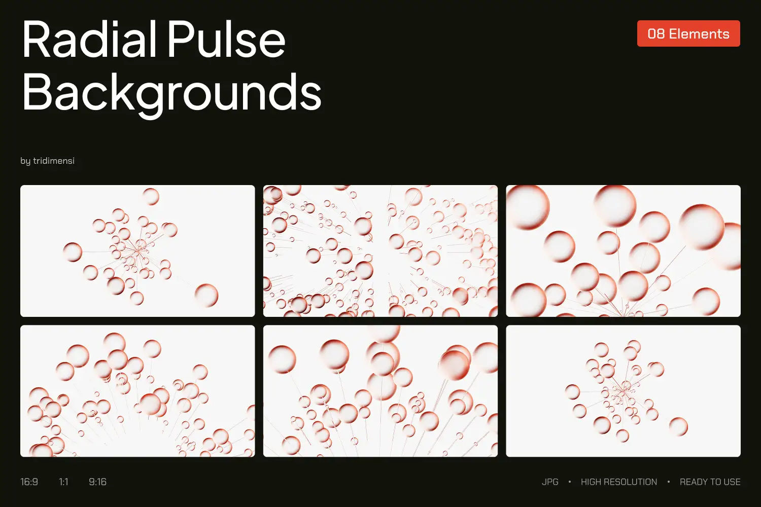 radial_pulse_0 3d abstract background